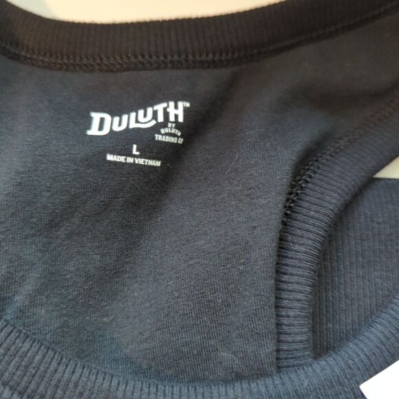 Duluth Trading Company Ribbed Tank Top Womens Large Black Shelf Bra - Picture 5 of 7